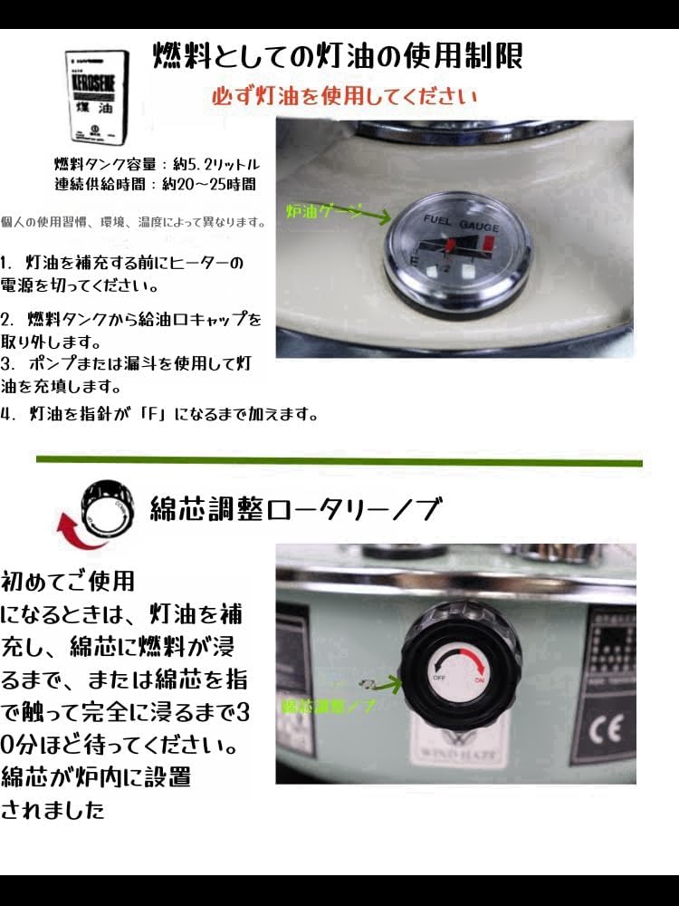 Amazon.co.jp : 2024新登場石油ストーブ 対流式石油ストーブ 2.6